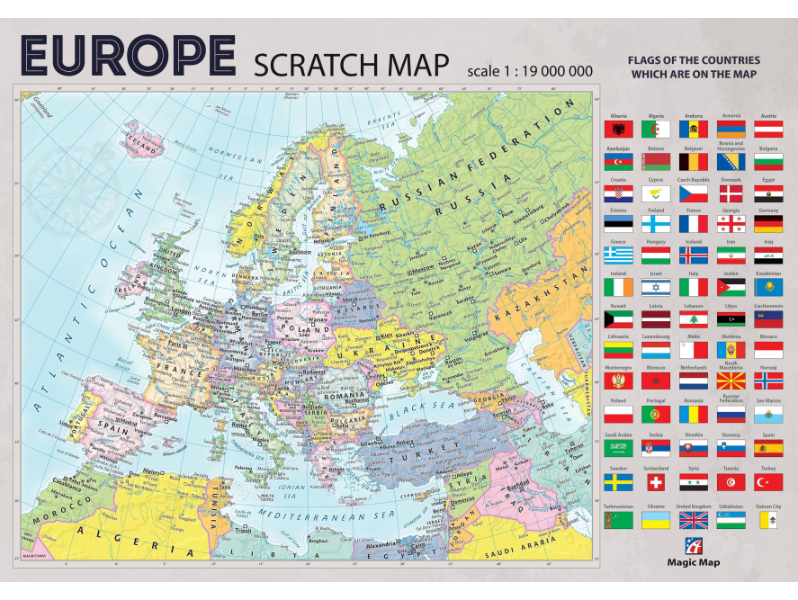 Greb-greb mapa Europe