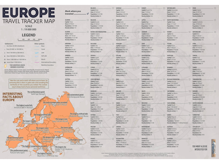 Greb-greb mapa Europe